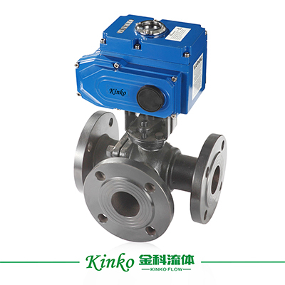 Electric Three wayFlanged Ball Valve